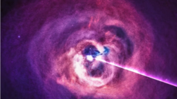 This image, taken from video, is a visual representation of sounds that NASA said were coming from the black hole at the center of the Perseus galaxy cluster. The data was collected from NASA's Chandra X-ray Observatory. (NASA via YouTube)