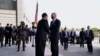 U.S. President Joe Biden, right, shakes hands with South Korean President Yoon Suk Yeol at the People's House, May 21, 2022, in Seoul. 