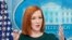 Foto Achiv: Jen Psaki pale pandan yon konferans de pres nan Lamezonblanch nan Washington, 9 Mas, 2022. 