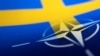 ARCHIVO - Las banderas de Suecia y la OTAN se ven impresas en papel en esta ilustración tomada el 13 de abril de 2022.