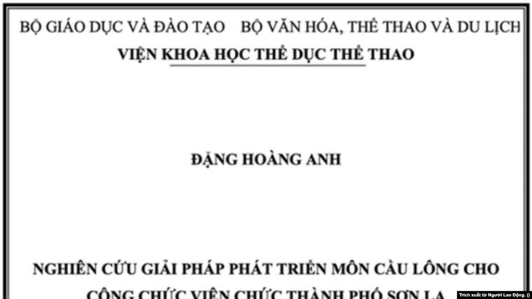 Luận án tiến sĩ gây bỡ ngỡ trong dư luận.