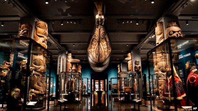 The Northwest Coast Hall at the American Museum of Natural History in New York is seen in this May 10, 2022, photo.