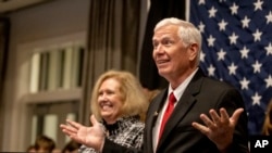 Mo Brooks speaks to supporters at his watch party for the Republican nomination for U.S. Senator of Alabama at the Huntsville Botanical Gardens, May 24, 2022, in Huntsville, Ala.