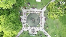 Drone Footage Captures Uvalde Town Square Memorial 