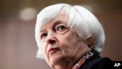 Menteri Keuangan AS Janet Yellen dalam sebuah acara di Capitol Hill, Washington, pada 10 Mei 2022. (Foto: Pool via AP/Tom Williams)