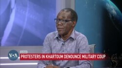 Protesters in Khartoum Denounce Sudan Military Coup
