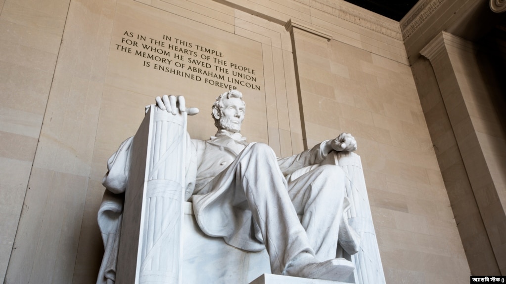 Tượng đài của Tổng thống Abraham Lincoln tại Washington, người được đánh giá là Tổng thống giỏi nhất nước Mỹ.