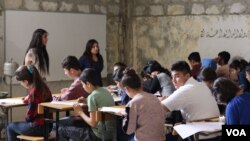Xwendekarên Efrînî di Ezmûnên dawîya salê da li penageha Şehba