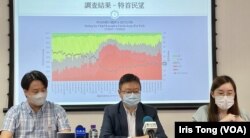 香港民意研究所5月10日公布特首林郑月娥最新民望 (美国之音/汤惠芸)