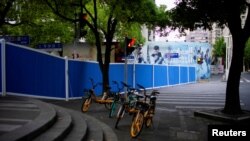 上海5月16日仍然被封的街道。（2022年5月16日）