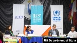 Under Secretary for Civilian Security, Democracy, and Human Rights Uzra Zeya meets with aid organizations in Chile, May 4, 2022. 