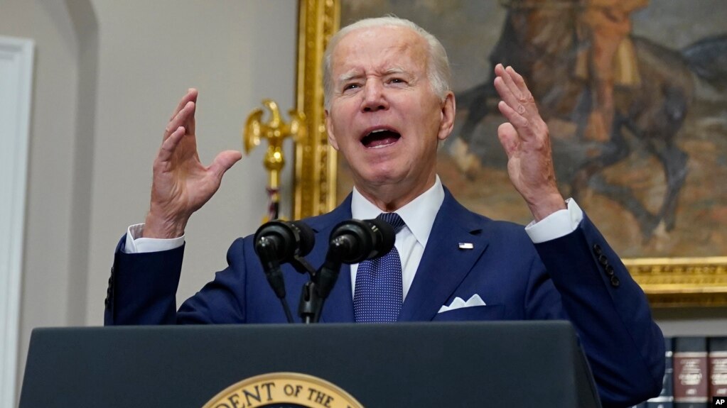 Tổng thống Biden phát biểu sau khi xảy ra vụ xả súng ở trường tiểu học Robb ở Uvalde, Texas, Hoa Kỳ, vào ngày 24/5/2022.