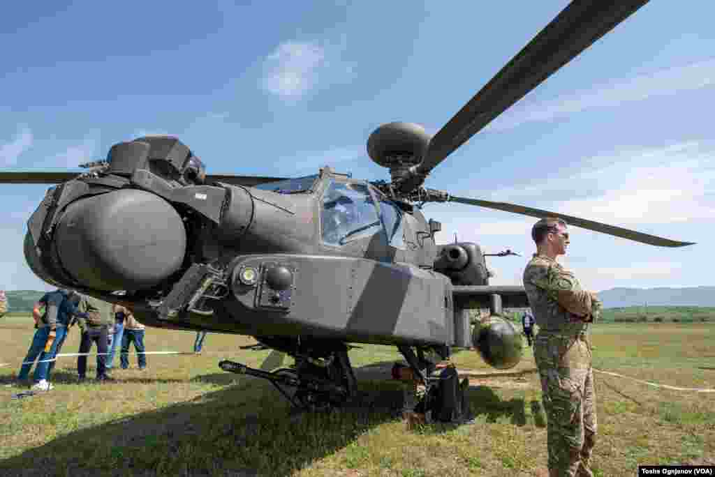 Exhibition of helicopters and jet planes at open day of the NATO drill &quot;Swift Response 22&quot;, near Skopje, North Macedonia