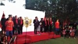 Crnogorski premijer Dritan Abazović na prijemu u Vili Gorica povodom Dana nezavisnosti Crne Gore (Foto: VOA)