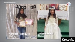 Annabell Rodríguez, 10 años y Jackie Cazarez, 10 años.