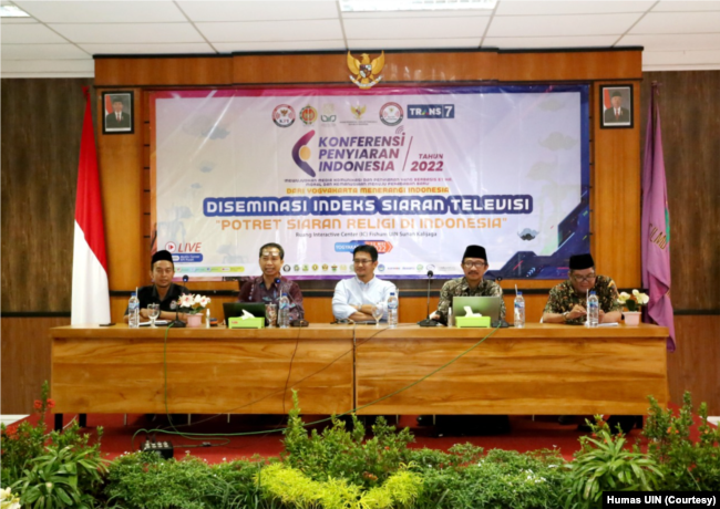 Diseminasi hasil riset yang menjadi bagian dari Konferensi Penyiaran Indonesia, digelar di UIN Sunan Kalijaga Yogyakarta, Minggu (22/5). (Foto: Humas UIN)