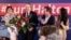 Daniel Guenther (2nd L), Schleswig-Holstein's state premier and top candidate of the Christian Democratic Union (CDU) addresses supporters after exit polls for the Schleswig-Holstein state elections were announced on TV at CDU headquarters, in Kiel, Germa