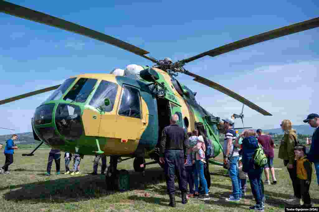 Exhibition of helicopters and jet planes at open day of the NATO drill &quot;Swift Response 22&quot;, near Skopje, North Macedonia