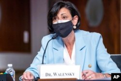 FILE - Dr. Rochelle Walensky, Director of the Centers for Disease Control and Prevention, speaks on Capitol Hill in Washington, Jan. 11, 2022.