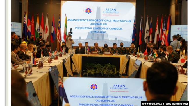 Hội nghị Quan chức Quốc phòng cấp cao các nước ASEAN mở rộng (ADSOM+) vào ngày 18/5/2022.