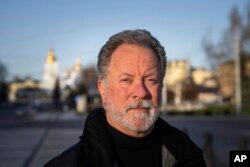 David Beasley, executive director of the U.N. World Food Program is interviewed by The Associated Press in Kyiv, Ukraine, April 14, 2022.