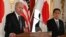 U.S. President Joe Biden (left) and Japanese Prime Minister Fumio Kishida hold a press conference at Tokyo's Akasaka Palace on May 23, 2022.