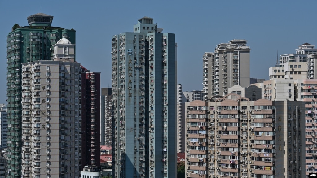 资料照：上海住宅楼 （2021年9月22日）(photo:VOA)
