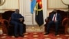 Félix Tshisekedi, Presidente da República Democrática do Congo (esq), e João Lourenço, Presidente de Angola