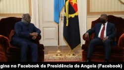 Félix Tshisekedi, Presidente da República Democrática do Congo (esq), e João Lourenço, Presidente de Angola, Luanda, 31 Maio 2022