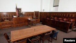 FILE - A view of court room 422 of the New York Supreme Court, Feb. 3, 2012. 