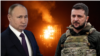 Vladimir Putin (L) and Volodimir Zelenskyy 