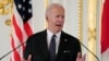 U.S. President Joe Biden speaks during a news conference with Japanese Prime Minister Fumio Kishida at Akasaka Palace in Tokyo on May 23, 2022.
