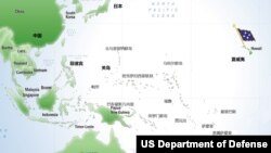 散佈在廣袤太平洋上的島國。圖片來源：美國印太司令部