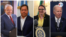 En esta composición de fotos se ve de izquierda a derecha a los presidentes: Andrés Manuel López Obrador, de México, Luis, Arce, de Bolivia, Xiomara Castro, de Honduras y Joe Biden, de EEUU, país anfitrión de la IX Cumbre de laS Américas.