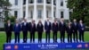 Leaders from the Association of Southeast Asian Nations (ASEAN) pose with President Joe Biden in a group photo on the South Lawn of the White House in Washington, May 12, 2022. 