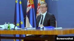 Predsednik Srbije Aleksandar Vučić na konferenciji za novinare, 6.maja 2022.