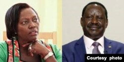 Mgombea urais na makamu wake wa Azimio la Umoja, One Kenya, Raila Odinga na Martha Karua.