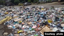 Uncollected garbage in Harare