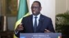 Senegal's President Macky Sall speaks during a press conference in Dakar, May 1, 2022.