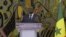 Le président sénégalais Macky Sall lors d'une conférence de presse avec le chancelier allemand Olaf Scholz (hors champ) au Palais de la République du Sénégal à Dakar, le 22 mai 2022.