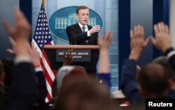 White House national security adviser Jake Sullivan answers questions during the daily media briefing at the White House in Washington, May 18, 2022.