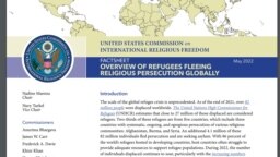 Báo cáo “Tổng quan toàn cầu về người tị nạn chạy trốn sự đàn áp tôn giáo” của USCIRF công bố hôm 12/5/2022.