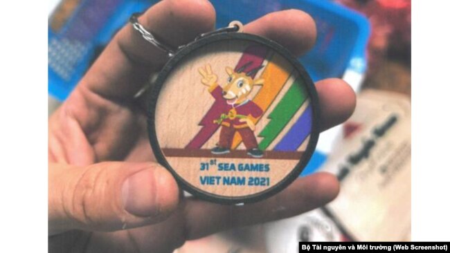 Mẫu móc khóa lưu niệm của SEA Games 31.