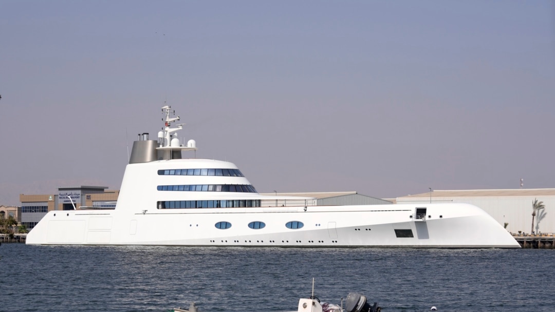Sanctioned Russian Oligarch's Megayacht Hides in a UAE Creek