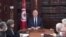 Le président Kais Saied lors d'un conseil pour la sécurité nationale en mars dernier.