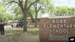 A gunman killed 14 students and one teacher in a shooting Tuesday at Robb Elementary School in Uvalde, Texas.