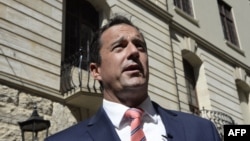 FILE: John Steenhuisen, the leader of South African main political opposition party, the Democratic Alliance (DA), arrives ahead of the State of the Nation address by Cyril Ramaphosa, the President of South Africa, in Cape Town on Feb 13, 2020