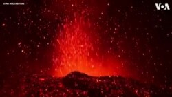 Italy’s Mount Etna Spurts Lava into Night Sky 