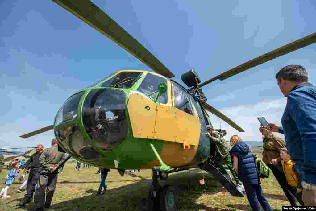 Exhibition of helicopters and jet planes at open day of the NATO drill &quot;Swift Response 22&quot;, near Skopje, North Macedonia