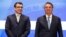 Carlos Alberto Franco França, ministro das Relações Exteriores (esq) e Jair Bolsonaro, Presidente do Brasil (dir), 19 Novembro 2021